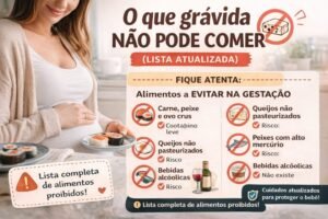 O que grávida não pode comer (lista atualizada) - Guia do Enxoval