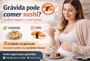 gravida pode comer sushi