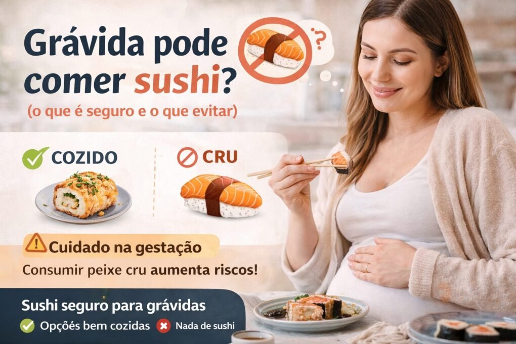 Grávida pode comer sushi? (o que é seguro e o que evitar) 1 gravida pode comer sushi
